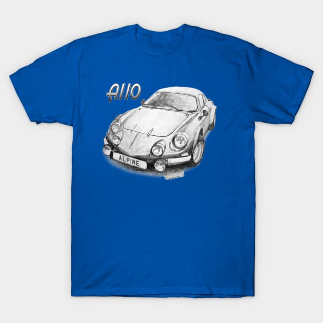 Alpine A110 T-Shirt by CoolCarVideos